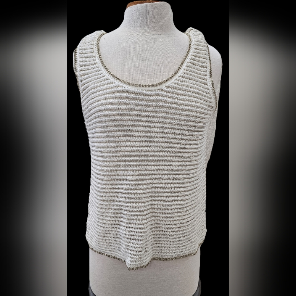 Sofia Vergara Striped Knit Tank Top